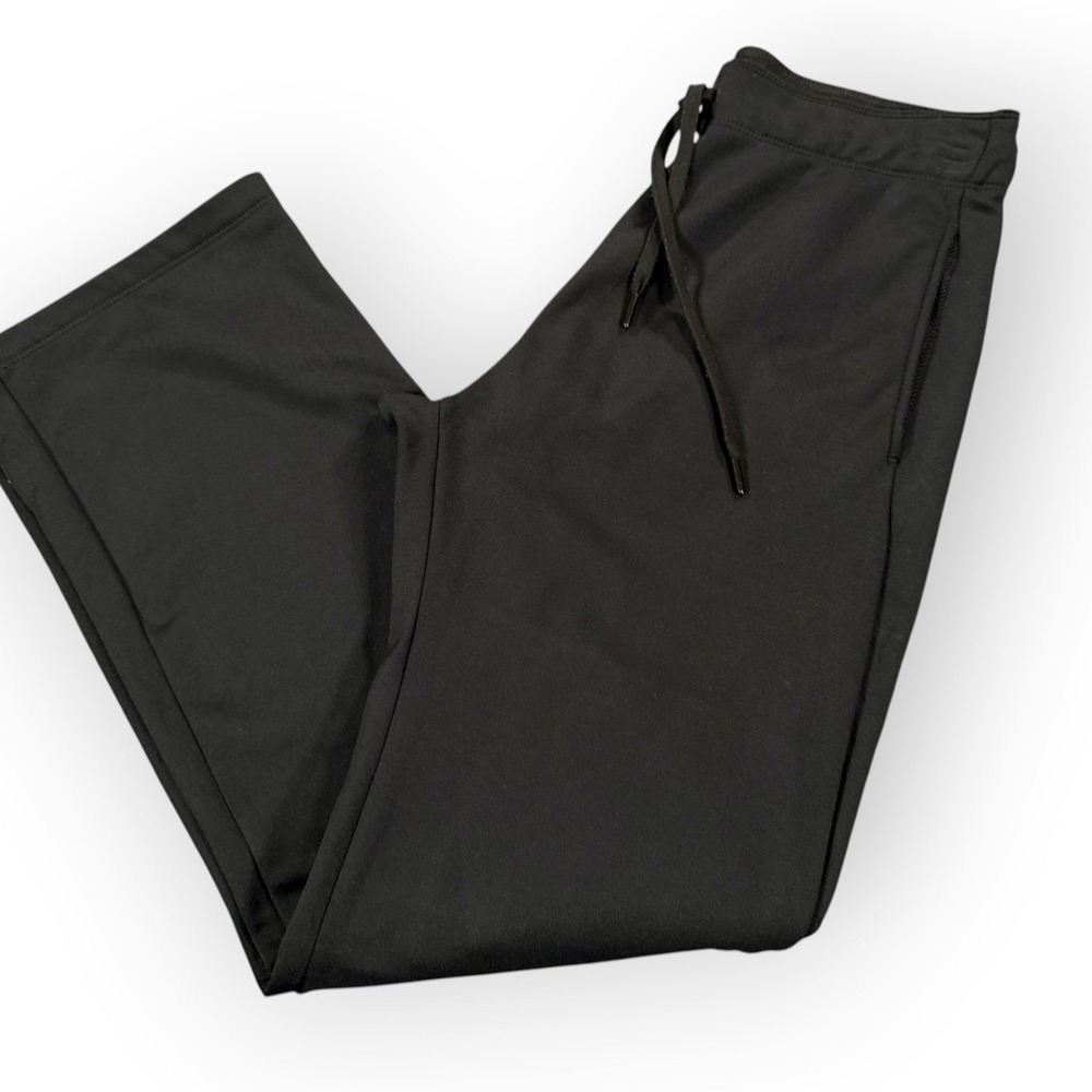 NIKE Therma-Fit Wide-Leg Training Pants Womens S Black Drawstring Athletic Gym